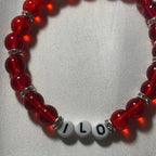 Red and Blue Beaded Bracelet!
