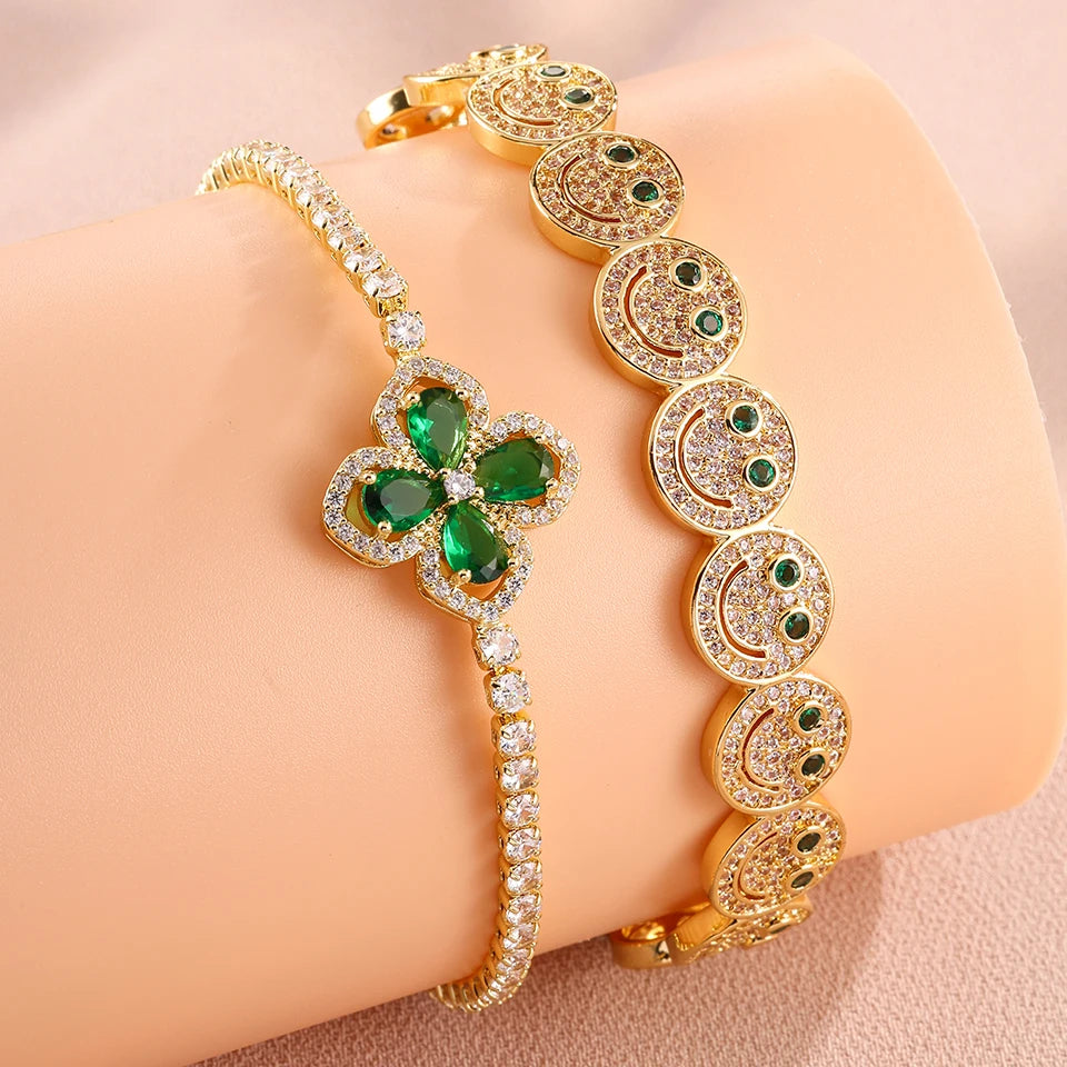 Exquisite Luxury Smiling Bracelet Suits