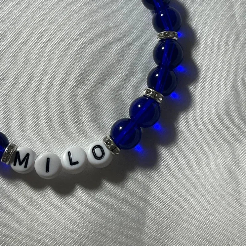 Red and Blue Beaded Bracelet!