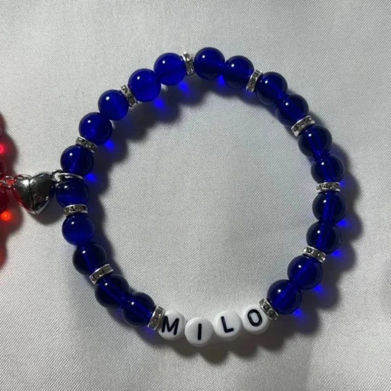 Red and Blue Beaded Bracelet!