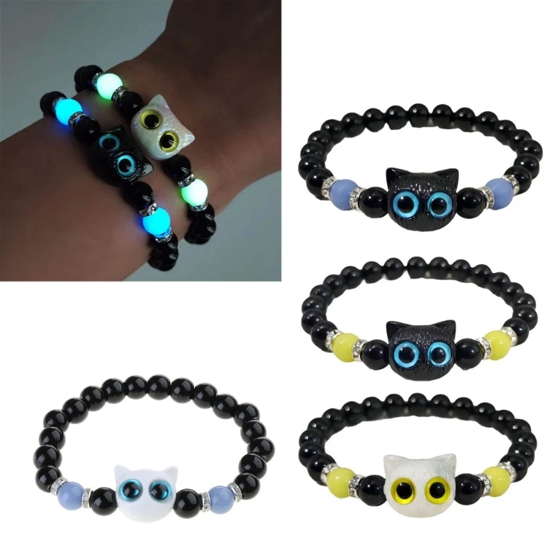 Breaded Luminous Cat Bracelet!!